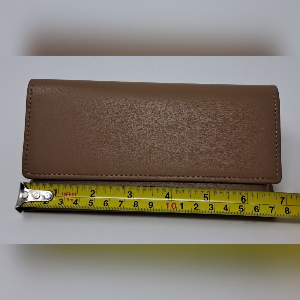 NWOT Burberry Sunglasses Case XL Brown Leather Authentic 7" x 2.5" x 3.5" - Picture 12 of 14